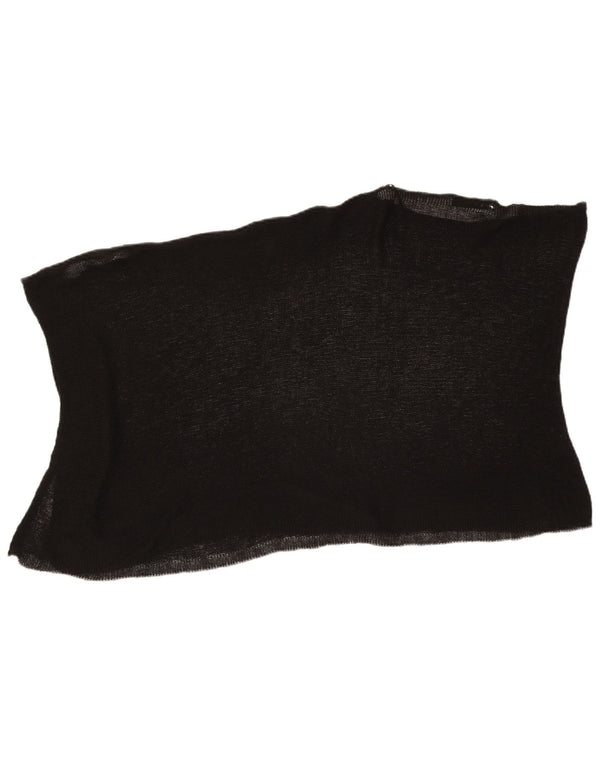 Blusa Poncho Feminina Zara Top UK 12 Médio Preto Acrílico