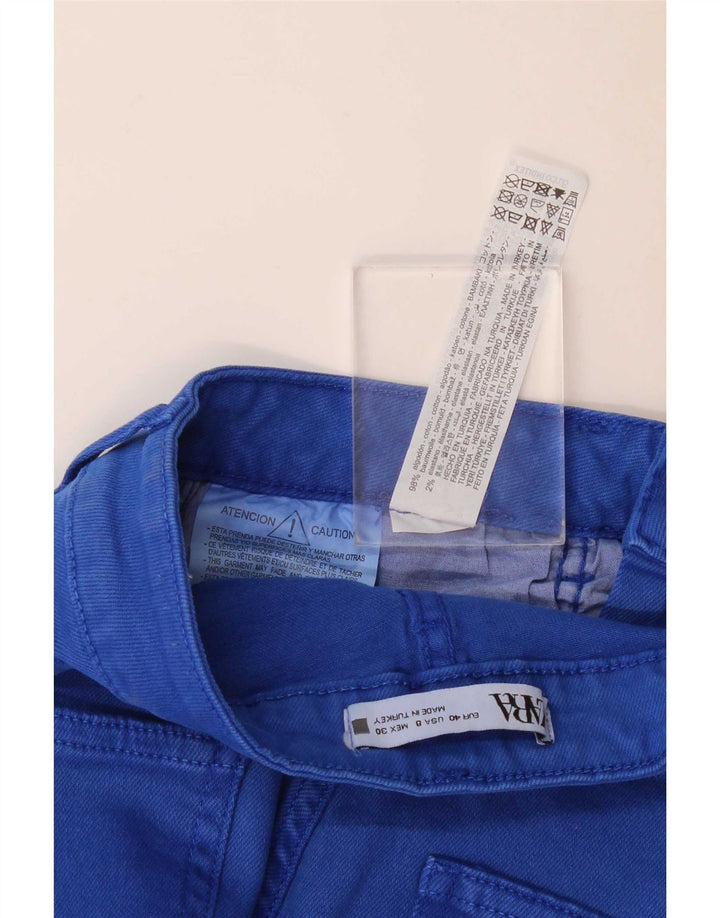 Zara Jeans Slim Feminino EU 40 Médio W30 L33 Azul Algodão