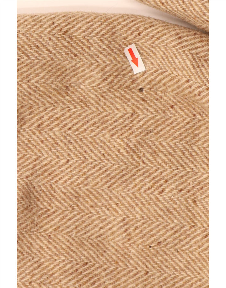 Jaqueta bomber masculina Faciba IT 50 grande lã virgem espinha de peixe bege