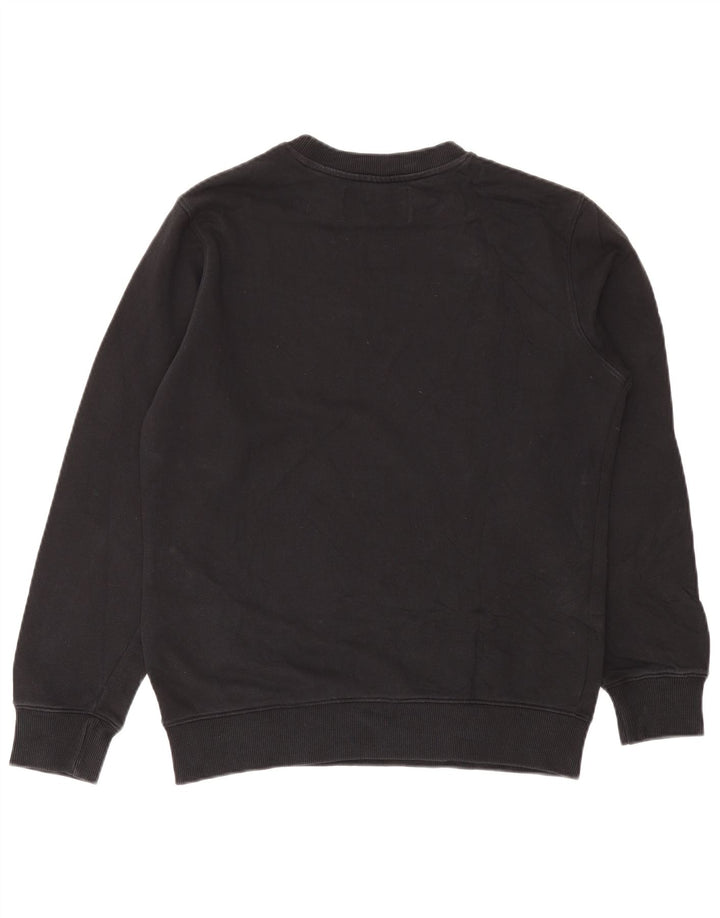 Calvin Klein moletom gráfico masculino jumper médio algodão preto