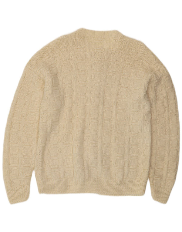 Suéter Cardigan Masculino Vintage Grande Bege