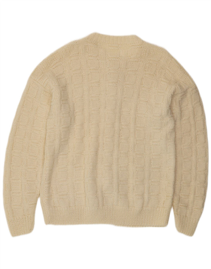 Suéter Cardigan Masculino Vintage Grande Bege