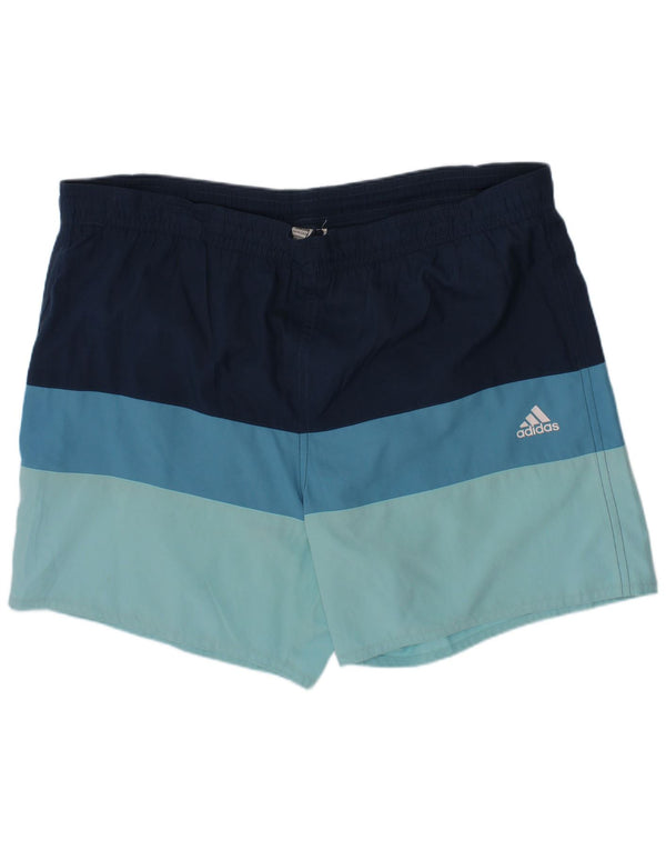 Shorts de natação Adidas meninos 13-14 anos azul marinho colorblock poliéster