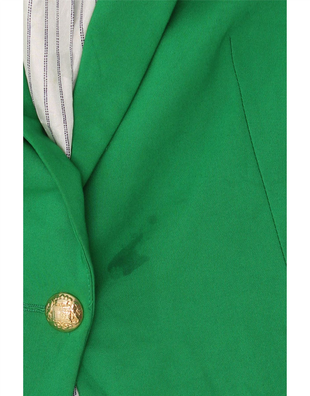 Zara Jaqueta Blazer Feminina Crop 1 Botão Reino Unido 18 XL Verde Poliéster