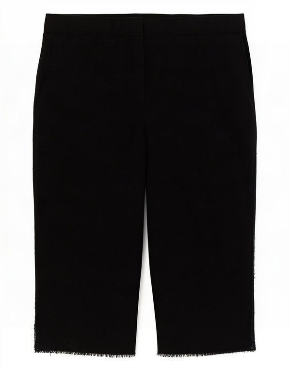 Zara Bermuda feminina média W28 preta Lyocell