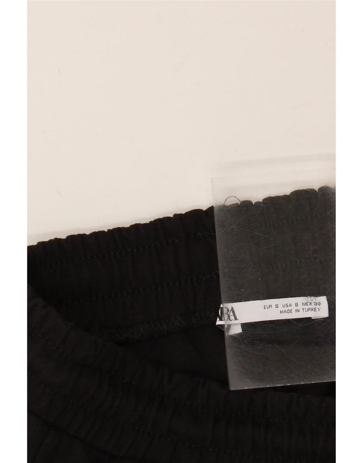 ZARA Mens Sport Shorts Pequeno Algodão Preto