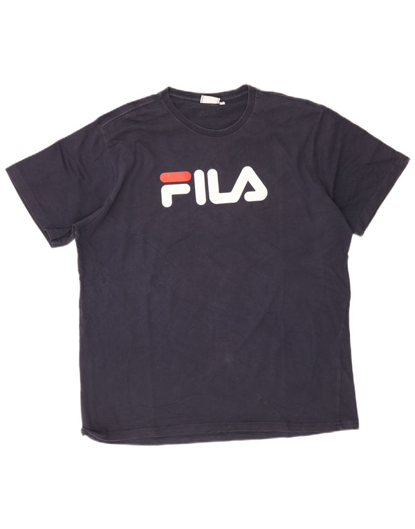 Camiseta masculina Fila Graphic Top XL algodão azul marinho