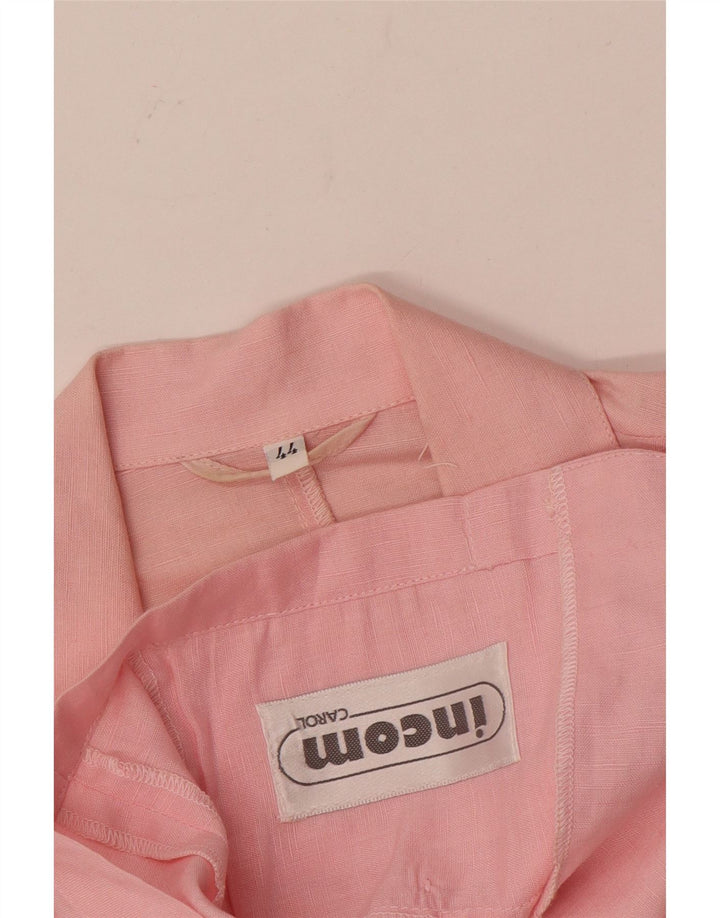 Jaqueta blazer feminina Incom manga curta com 2 botões IT 44 rosa médio