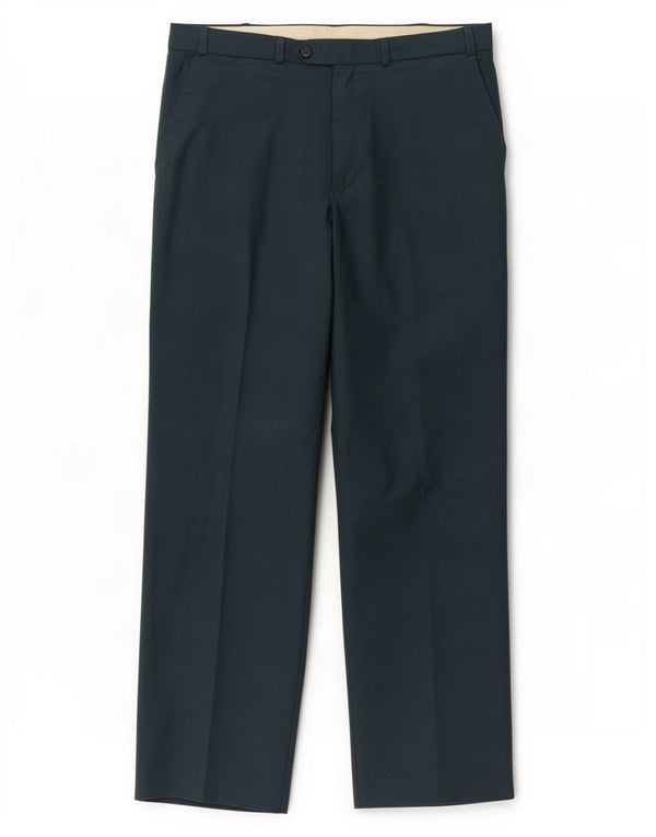 Calça masculina reta casual Marks & Spencer W36 L31 poliéster azul marinho