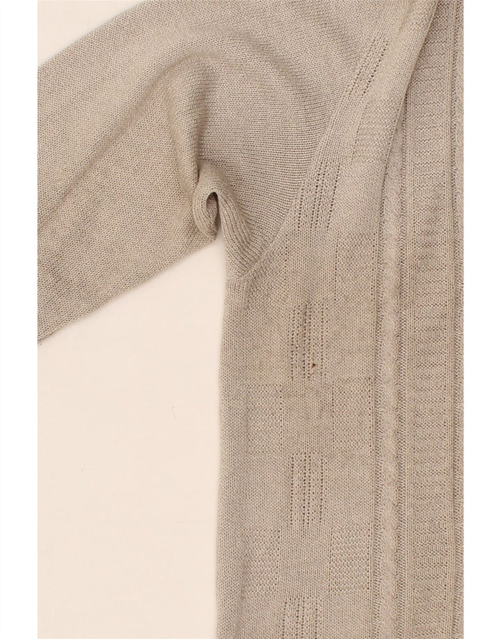 VINTAGE Womens Cardigan Sweater IT 50 XL Beige Cotton Vintage Vintage and Second-Hand Vintage from Messina Hembry 