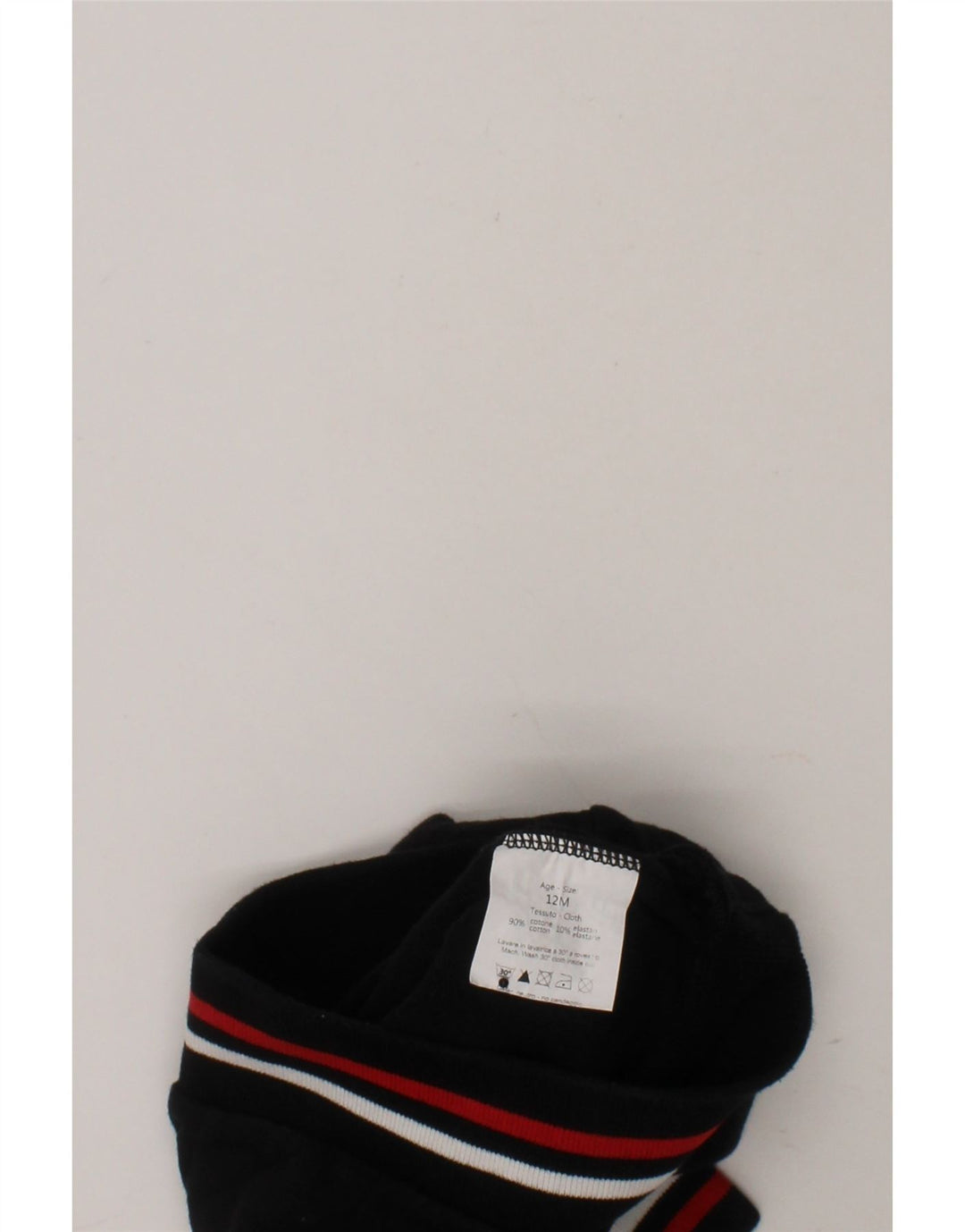 ICEBERG Baby Girls Graphic Sweatshirt Jumper 9-12 Months Black Striped Vintage Iceberg and Second-Hand Iceberg from Messina Hembry 