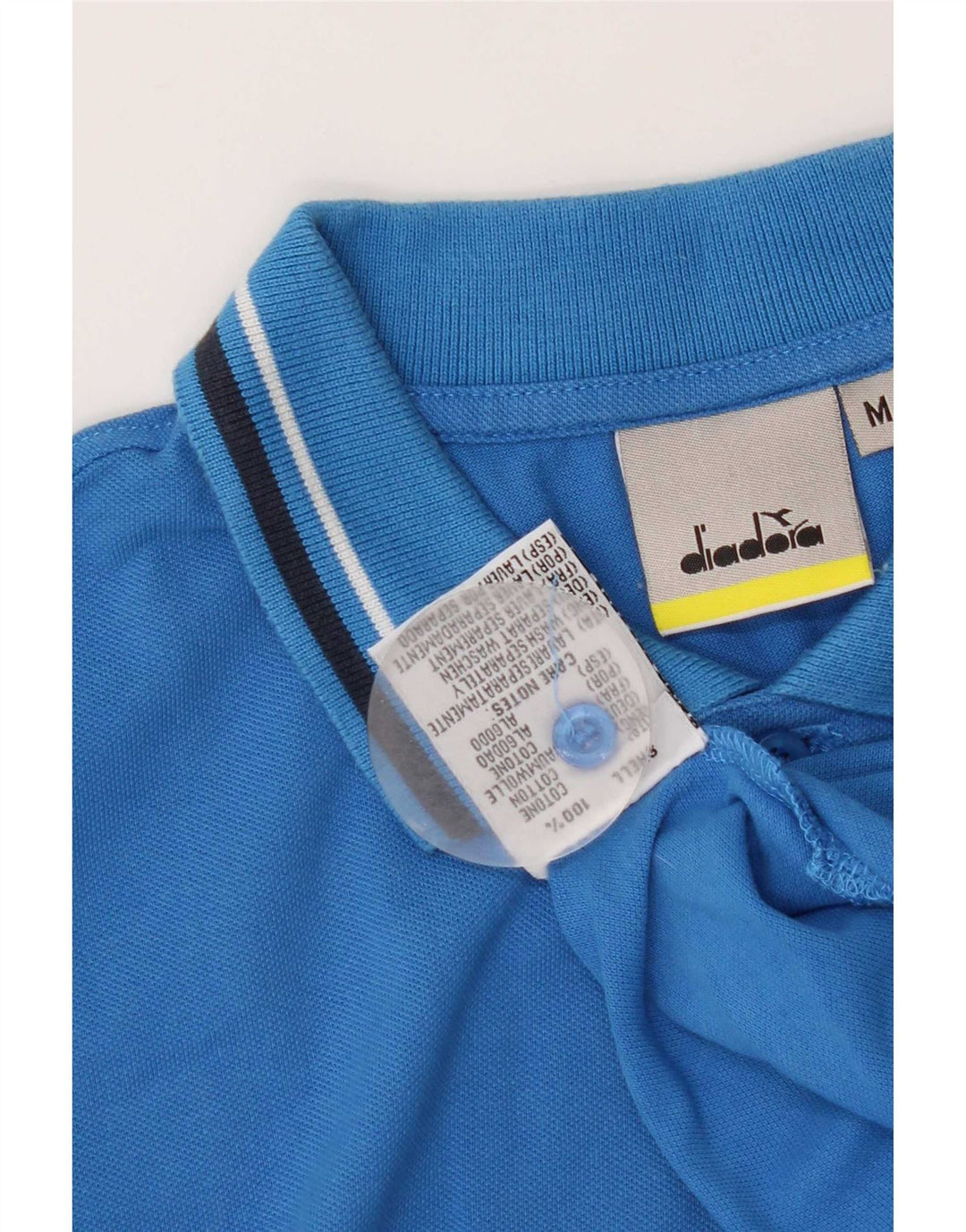 Camisa polo masculina Diadora algodão azul médio