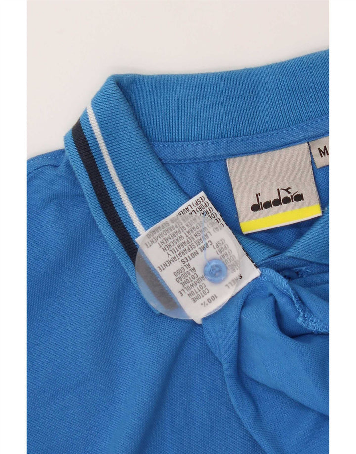 Camisa polo masculina Diadora algodão azul médio