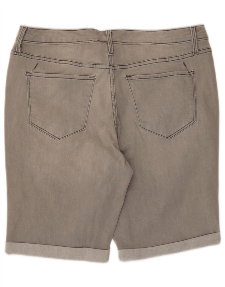 Shorts jeans feminino Power Stretch de cintura média Mossimo EUA 12 grande W31 cinza