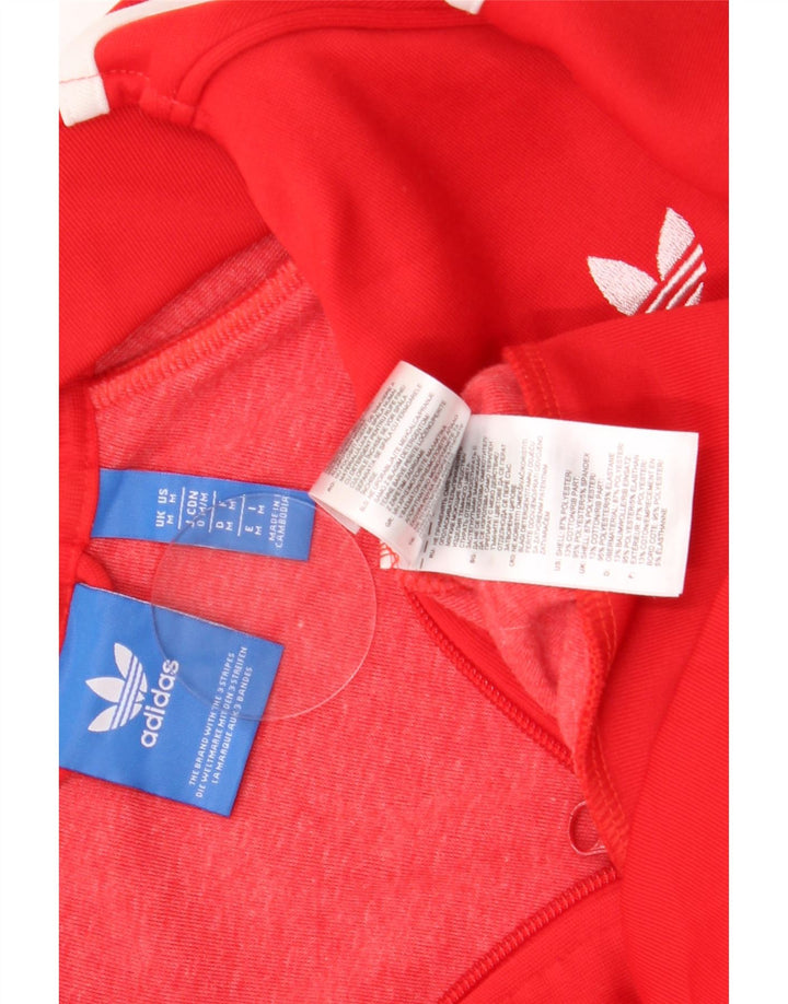Adidas Mens Tracksuit Top Jacket Médio Poliéster Vermelho