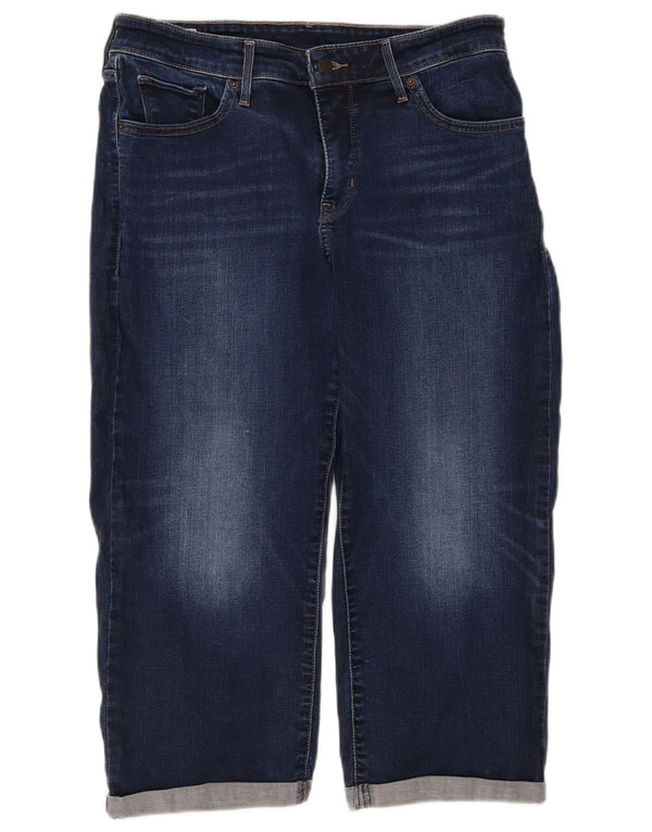 Calça jeans feminina Levi's Capri US 16 XL W32 L21 azul algodão
