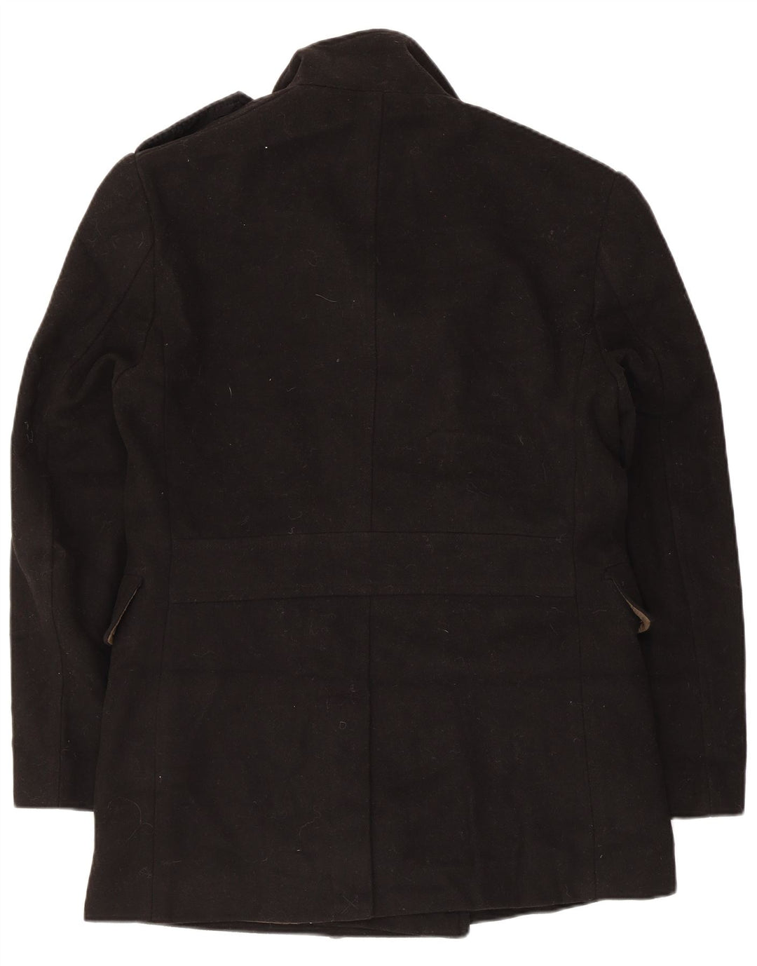 Casaco masculino Marks & Spencer com peito duplo Reino Unido 36 pequeno poliéster preto