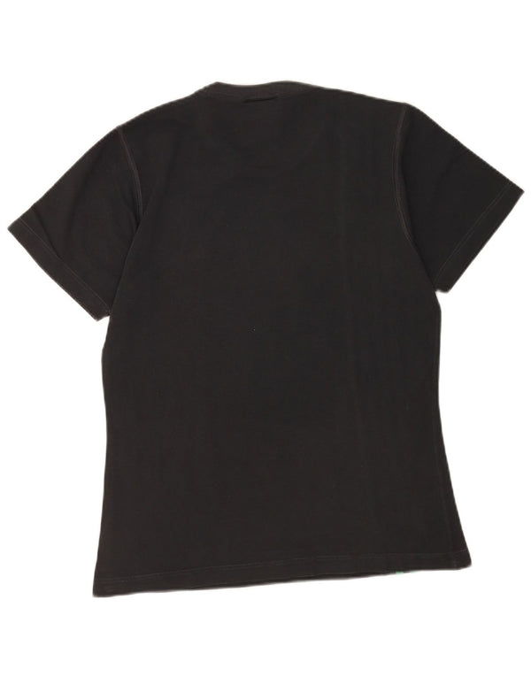 Adidas Mens T-Shirt Top UK 38/40 Médio Algodão Preto