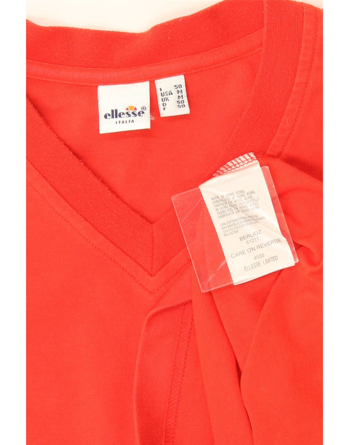 Camiseta masculina Ellesse Top médio algodão vermelho