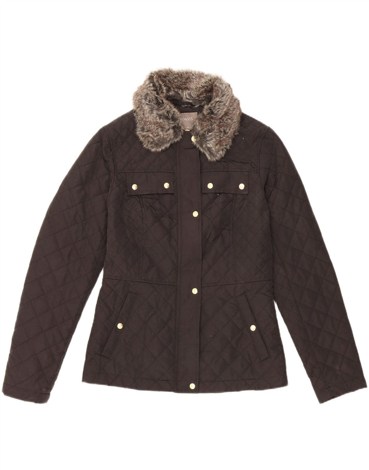 Jaqueta acolchoada feminina OASIS UK 6 XS poliéster preto