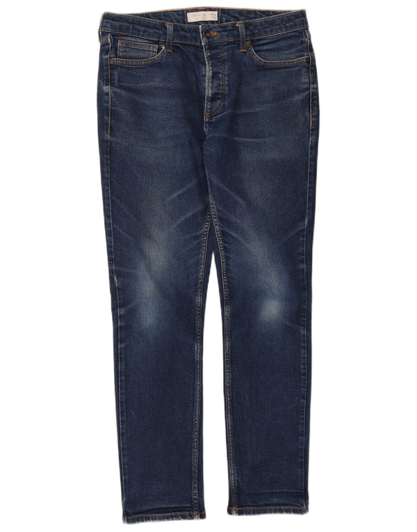 Jeans slim masculino TOPSHOP W34 L30 algodão azul