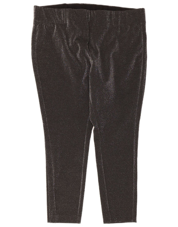 Leggings femininos Marks & Spencer UK 22 3XL poliéster manchado cinza