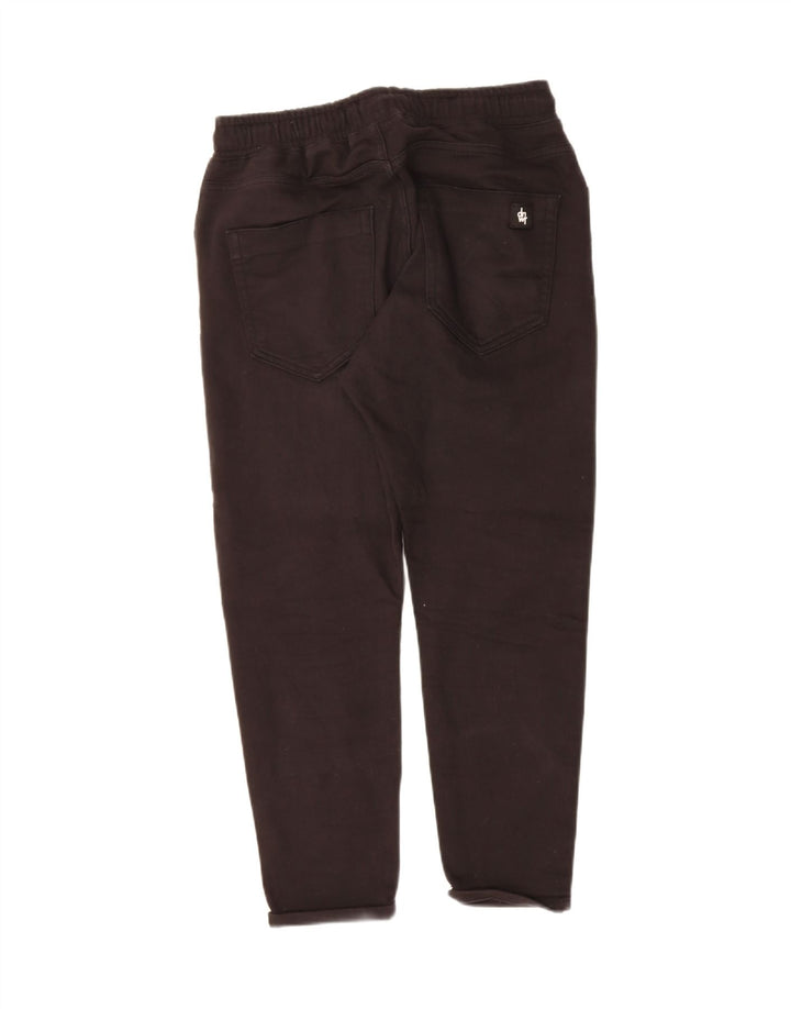 ZARA Mens Slim Cropped Trousers Large W32 L26 Black Cotton Vintage Zara and Second-Hand Zara from Messina Hembry 