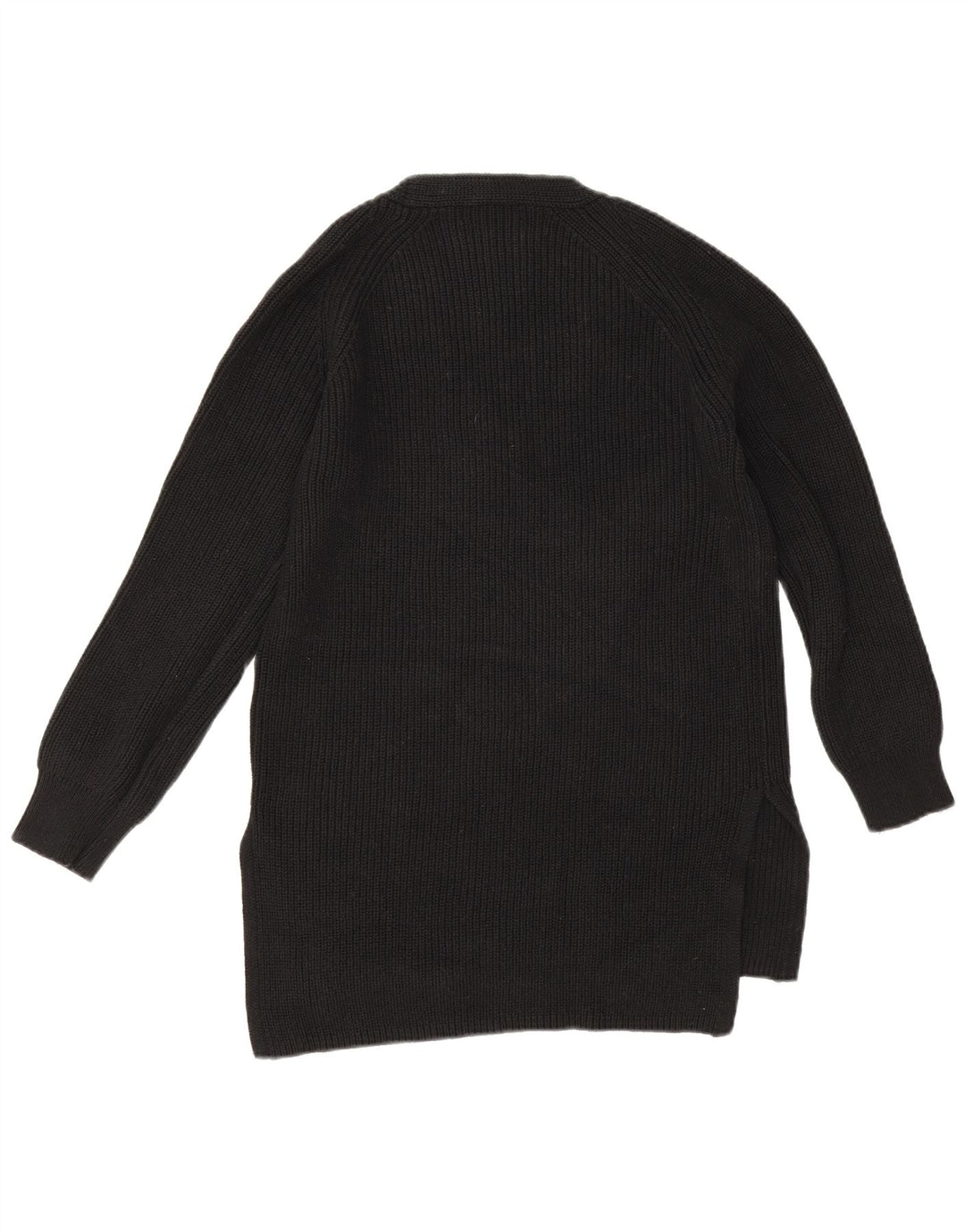 Suéter feminino Marks & Spencer grande com decote em V Reino Unido 10 pequeno preto