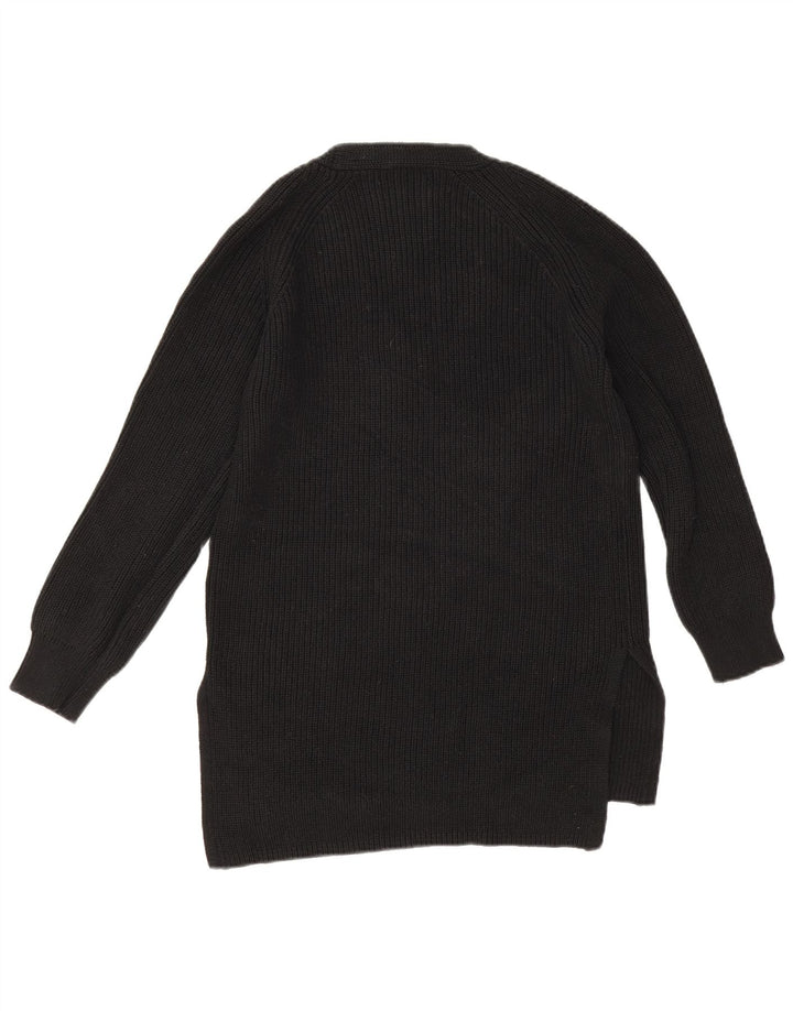 Suéter feminino Marks & Spencer grande com decote em V Reino Unido 10 pequeno preto