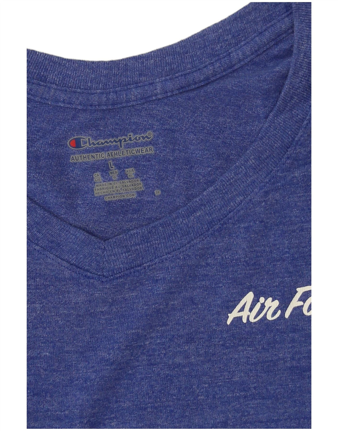 Camiseta feminina com estampa CHAMPION UK 16 grande azul