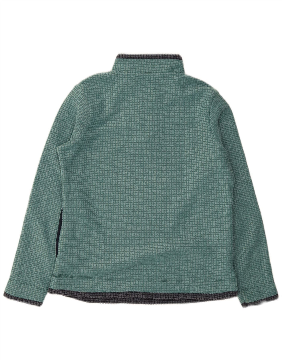 Suéter de lã feminino Weird Fish com zíper e pescoço UK 12 poliéster verde médio