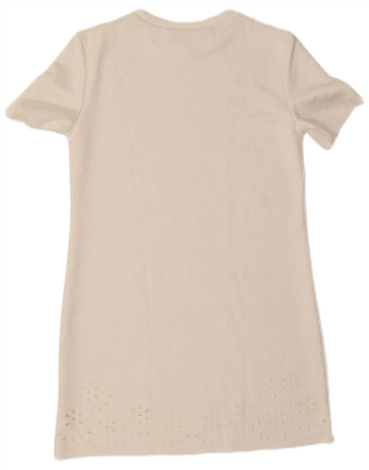 Vestido feminino ZARA UK 10 pequeno floral branco