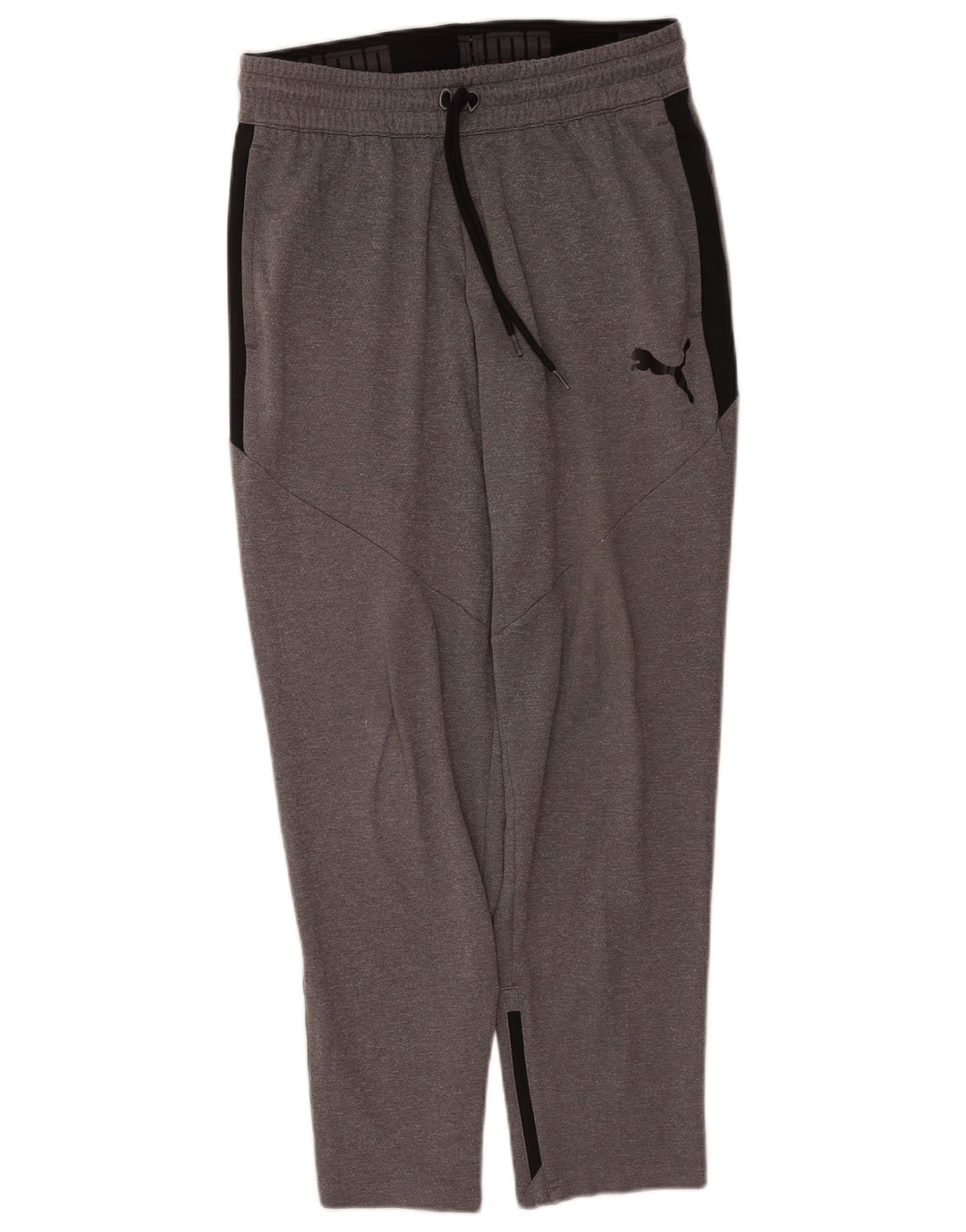 Calça de treino masculina Puma cinza médio colorblock poliéster