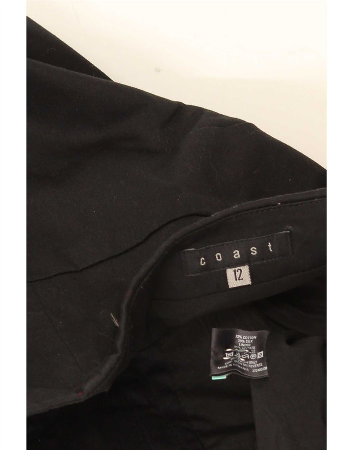 Vestido feminino sem alças Coast UK 12 algodão preto médio