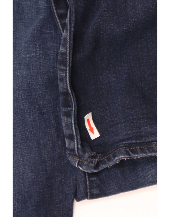 Jeans retos masculinos Levi's W32 L27 algodão azul marinho