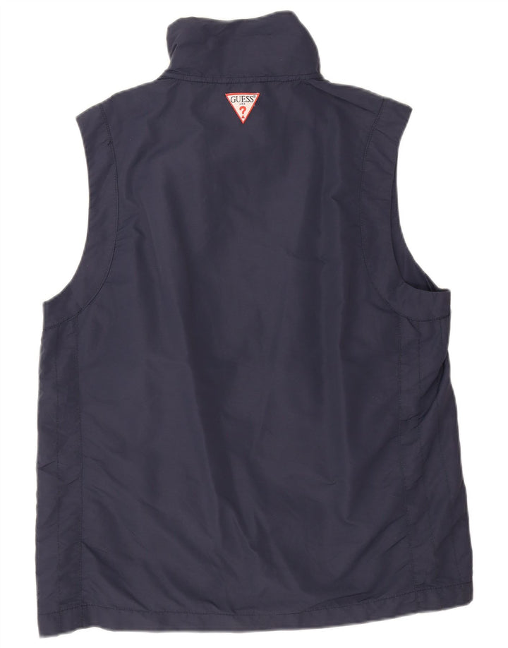 Jaqueta masculina Guess com estampa gráfica sem mangas XL azul marinho poliéster