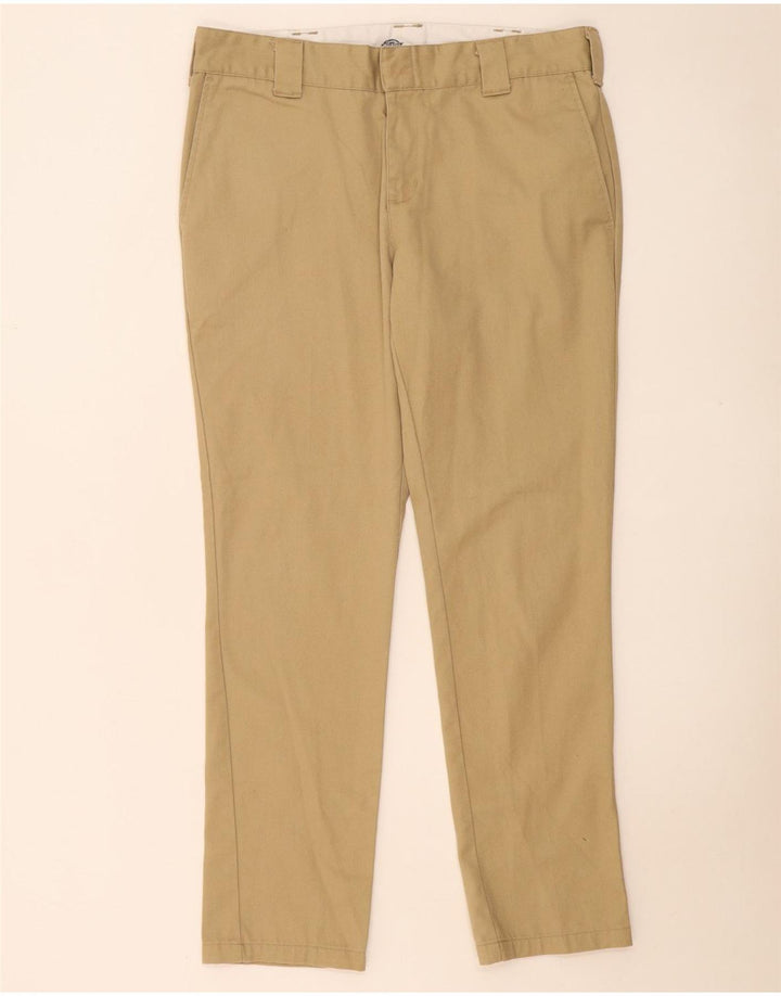 Calças Dickies masculinas Slim Fit Chino W34 L32 Poliéster cáqui