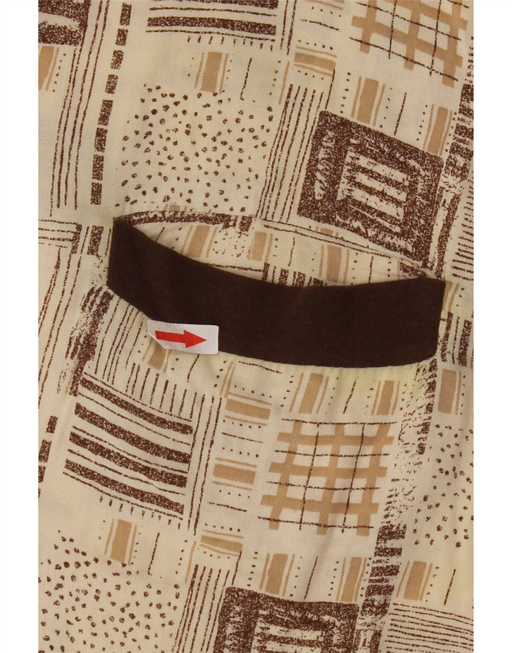 Camisa polo masculina vintage XL viscose bege