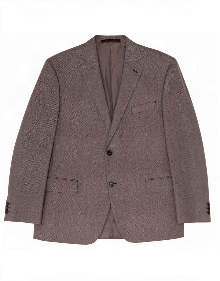 Jaqueta blazer masculina Marks & Spencer sob medida com 2 botões Reino Unido 46 XL preta