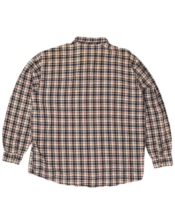 Camisa masculina de flanela do projeto europeu 2XL algodão xadrez multicolorido