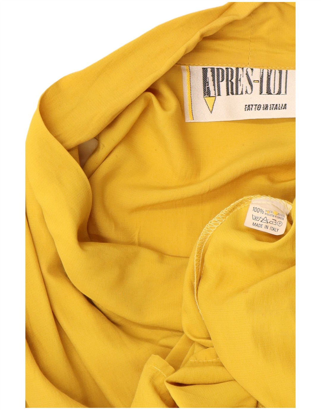 Blusa feminina vintage UK 14 viscose amarela média