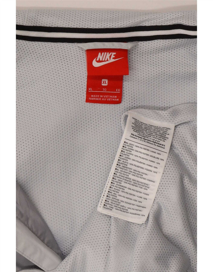 Jaqueta masculina Nike com capuz e jaqueta XL cinza colorblock poliéster
