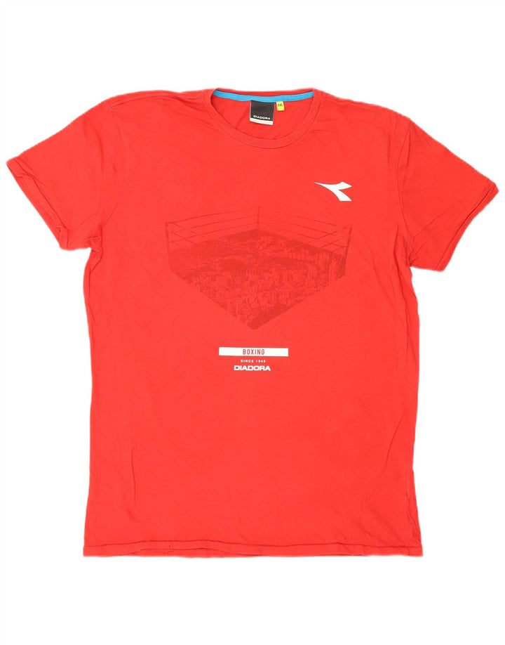 Camiseta gráfica masculina Diadora Top 2XL vermelho