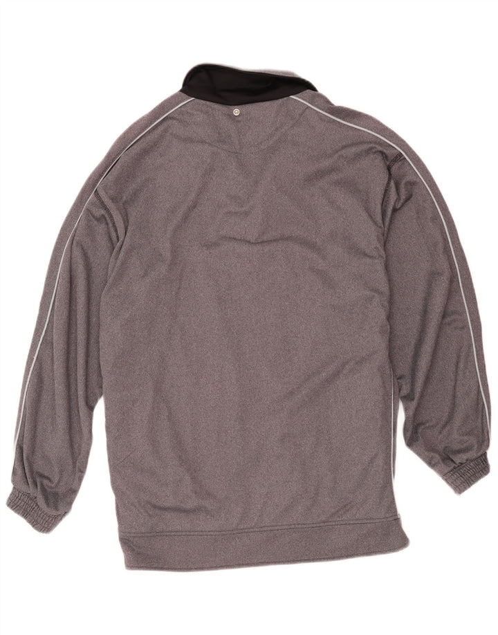 Lotto Mens Graphic Tracksuit Top Jacket Cinza Médio Colourblock Poliéster