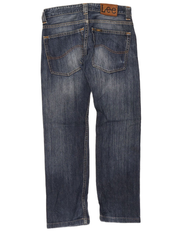 Lee Womens Powell Straight Jeans W30 L28 Azul Marinho Algodão