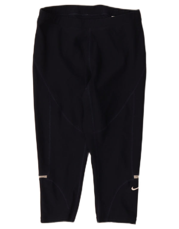 Nike Womens Capri Leggings US 0/2 XS Azul Marinho Poliéster