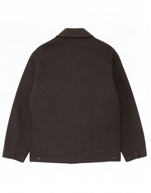 Jaqueta utilitária masculina Seventy UK 42 XL lã cinza