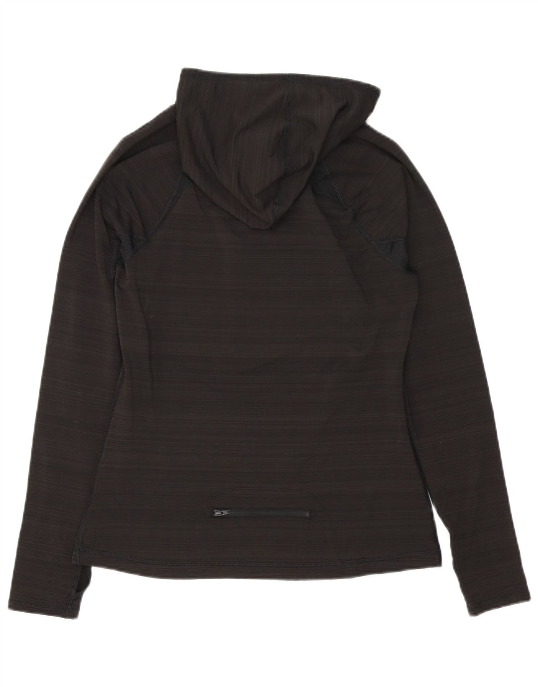 Fila Top feminino com capuz manga comprida UK 12 poliéster risca de giz preto médio