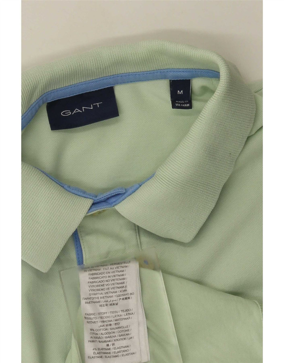 Camisa polo masculina Gant algodão verde médio
