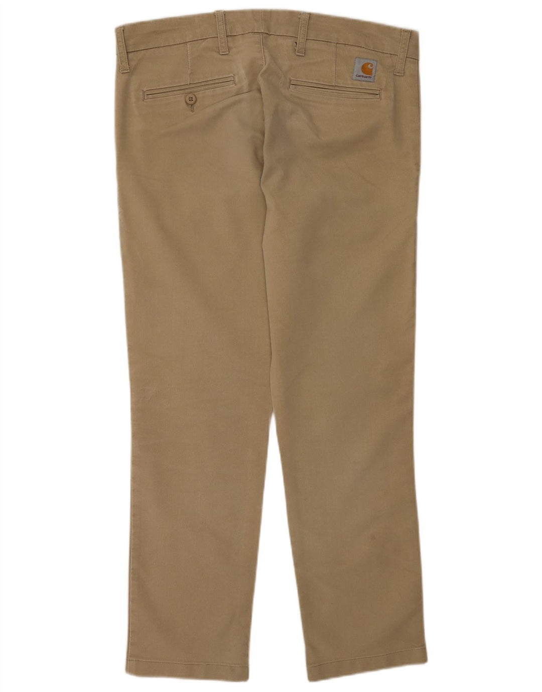 Calça chino feminina CARHARTT W31 L27 bege algodão clássico